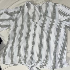 Light tie front blouse